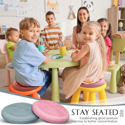 Libima 8 Pcs Wiggle Seat Inflated Wobble Cushion for Kids
