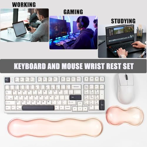Gel Keyboard and Mouse Wrist Rest Set,Wrist Pad for Computer Keyboard