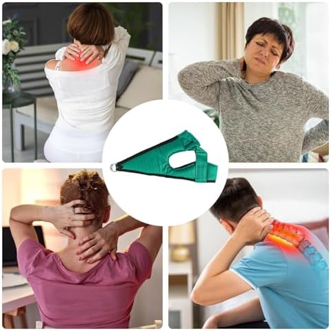 Neck Traction Device - Cervical Stretcher, Adjustable Suspension System with Steel Ring Fixation, Comfortable Relief Support, Durable Tool | Home Use Equipment for Neck Stretching Exercises