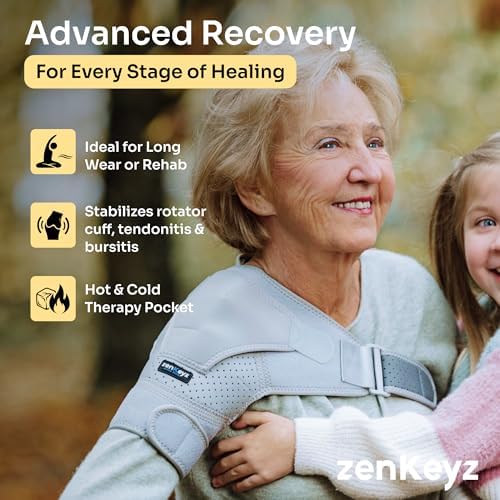 ZENKEYZ Copper Shoulder Brace - L/XL, Chest 35-47in, Adjustable