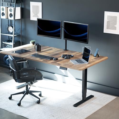 VIVO Reclaimed Wood 71 x 36 in Standing Desk, DESK-KIT-2B7P-36