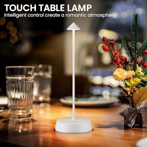 Cordless Touch Table Lamp Rechargeable LED Battery Operated 6000mAh