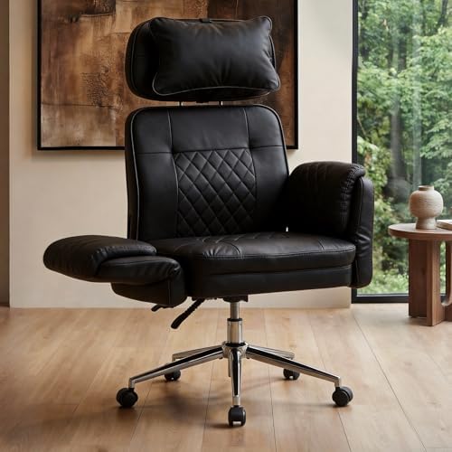 Big and Tall Ergonomic Office Chair, Criss Cross Desk Chair with Pivot Arms