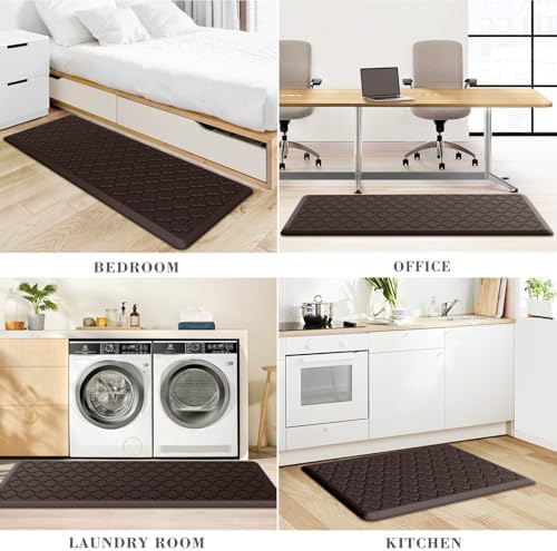 Kitchen Mat 2 PCS Cushioned Anti-Fatigue Floor Mat Standing Mat for Kitchen
