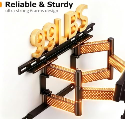 XINLEI 1.3" Ultra Slim TV Wall Mount Full Motion for 32-75 Inch TVs