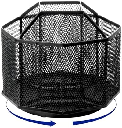 Comix Mesh 360° Rotating Pen Holder, Desk Organizer for Home Office, Black