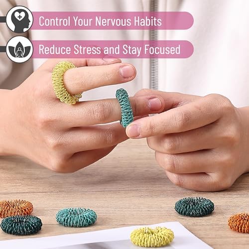 Mr. Pen- Spiky Sensory Rings, 10 Pack, Colorful