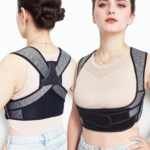 CMCOOPLX Posture Corrector for Women-Invisible Lightweight Back Brace Support for Neck, Shoulder and Upper Back Pain Relief - Improve Posture, Correct Hunchback Slouching (Large)
