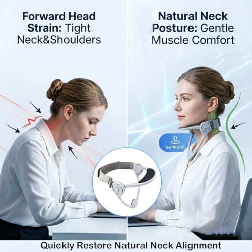 Adjustable Neck Brace, 360°Foldable Cervical Collar with Chin Support