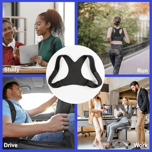 Posture Corrector for Women & Men, Breathable & Adjustable (Large)