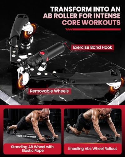SAKER Twister Arm Trainer, Adjustable Hydraulic Home Gym Equipment for Strength Training, 22-440Lbs Chest Expander with Ab Roller Wheel, Workout Equipment for Men & Women, Arms Chest Core