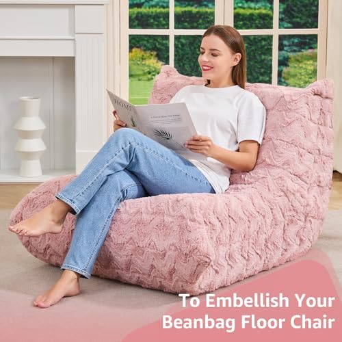 Hobestluk Big Bean Bag Chairs for Adults Fireside BeanBag Couch Togo Sofa