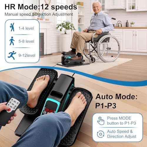 Under Desk Elliptical Leg Exerciser While Sitting for Seniors