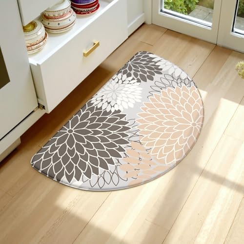 KIMODE Half Circle Kitchen Mats for Floor Cushioned Anti Fatigue Semi Round