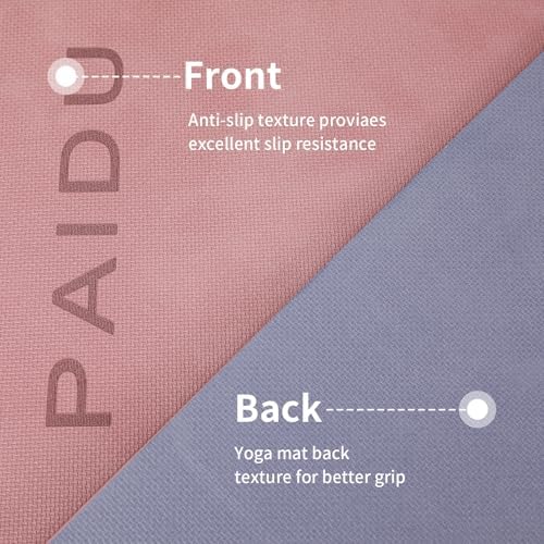 PAIDU POE Yoga Mat （10mm）Extra Thick Fitness Mat 72"x24" with Carry Strap