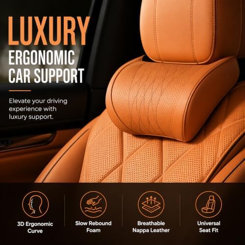 Universal Memory Foam Car Lumbar Support Pillow (White)