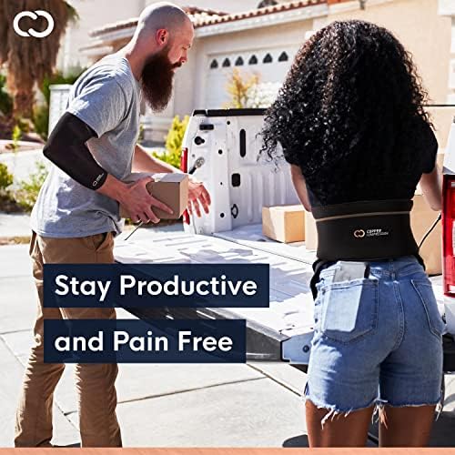 Copper Compression Back Brace. Copper Infused Lumbar Support for Lower Back Relief, Sciatica, Herniated Disc, Scoliosis, Pain & Strains. Adjustable & Breathable. Fits Men & Women (Waist 36" - 42")