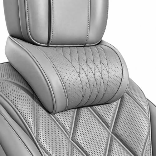 Universal Memory Foam Car Headrest Neck Pillow (Grey)