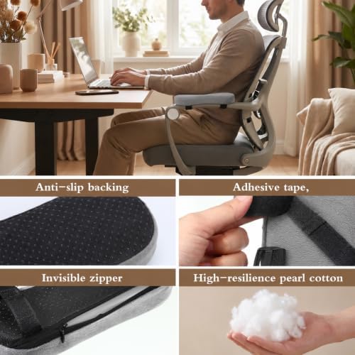 2 Pack Non-Slip Armrest Pads Ergonomic Thick Memory Foam Arm Pads