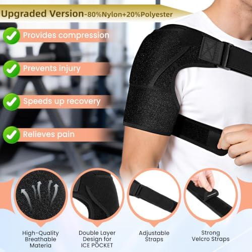 Shoulder Brace for Men and Women,Shoulder Compression Sleeve Pain Relief