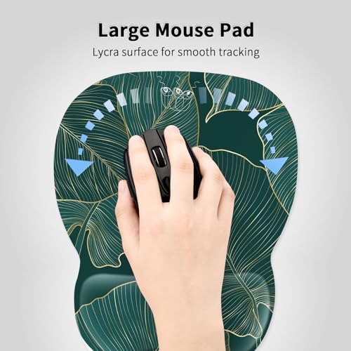 EooCoo Ergonomic Mouse Pad with Wrist Rest, Memory Foam Support Mousepad