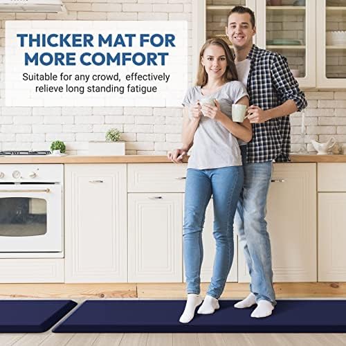 4/5 Inch Thick Kitchen Mat - Cushioned Anti Fatigue Mat for Kitchen Floor
