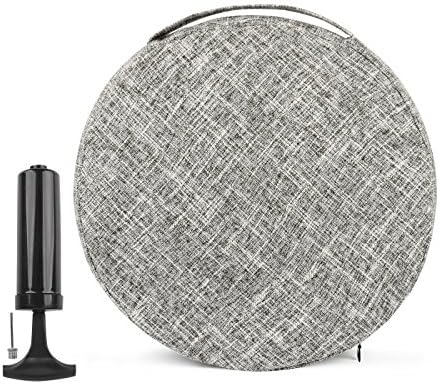 bintiva Inflated Stability Wobble Cushion, with Removable Washable Overlay, Including Free Pump/Exercise Fitness Core Balance Disc