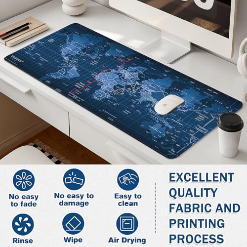 Mouse Pad Gaming - Desk Mat for Keyboard and Mouse - Large Mouse Pad for Desk, Mousepad (35.4" X 15.7") with Non-Slip Base, Desks Pad Mat Office and Home