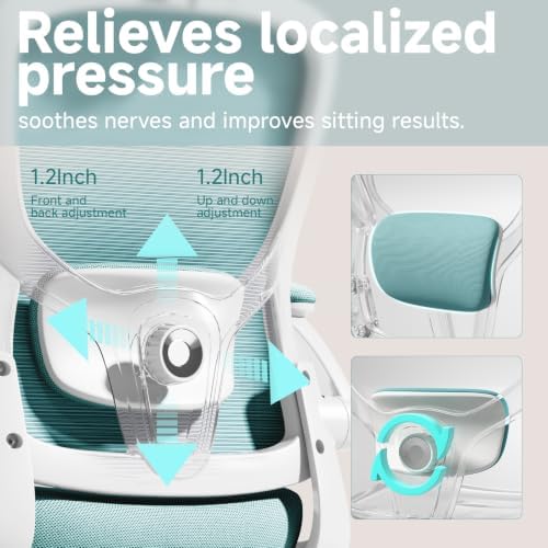 Ergonomic Office Chair, Blue Computer Desk Chair