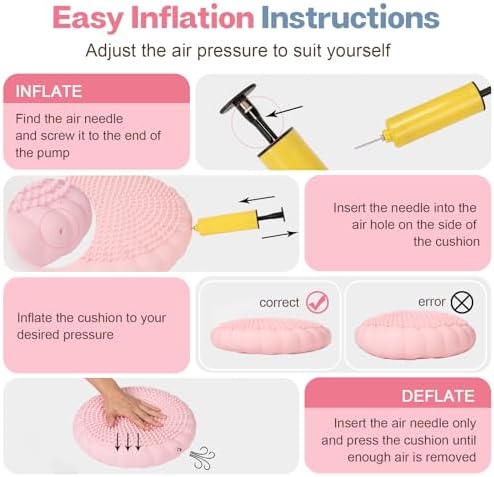 kisnbld Wobble Cushion, Balance Disc with Pump, Core & Posture Training