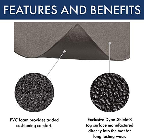 Notrax 415 Pebble Step Sof-Tred™ W/Dyna-Shield® Anti-Fatigue Safety Mat, for Home or Business 3' X 5' Black