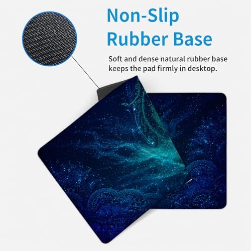Meditation Gaming Mouse Pad,Spiritual Large Desk Mat, 31.5x11.8x0.12in Extended Non-Slip Rubber Lotus Yoga Art Mousepad, Computer Deskmat Gifts, Laptop Mice Pads Decor for Office Home