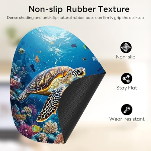Water Drop Mouse Pad 7.3x8in Non-Slip for Laptop, Dream Marble