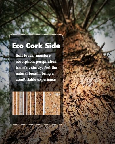 YSAGi Double-Sided Cork PU Leather Waterproof Desk Pad Protector for Office