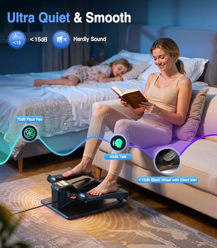 Under Desk Elliptical Machine, Portable Electric Elliptical Exercise Equipment