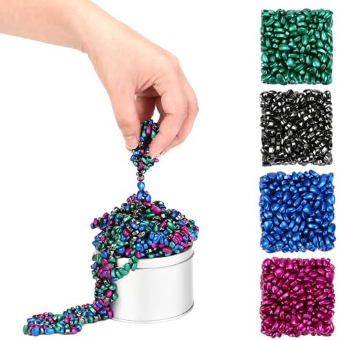 1000pcs Multicolor 4 in 1 Magnet Balls Desk Toys for Adults, Ferrite Crags Magnetic Putty Desk Fidget Toys for Office