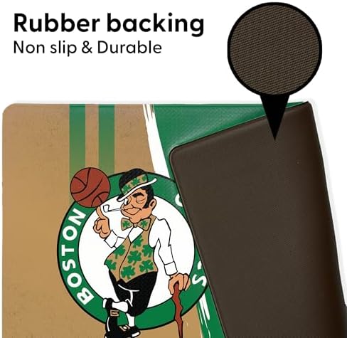 Northwest NBA Boston Celtics Embossed Anti-Fatigue Mat, Cushioned Kitchen Floor Rug, Non-Slip PVC Standing Comfort, 18 x 30 in