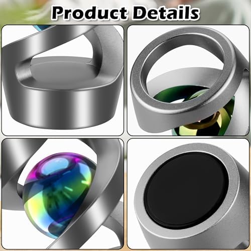 Kinetic Spinning Desk Toy, ADHD Fidget Desktop Ornament Gray