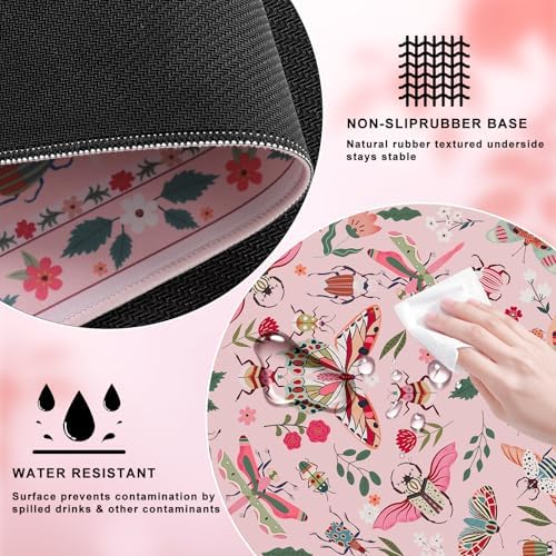 iCasso Pink Desk Pad Mat,XXL Large Mouse Pad,Desk Matt for Desktop