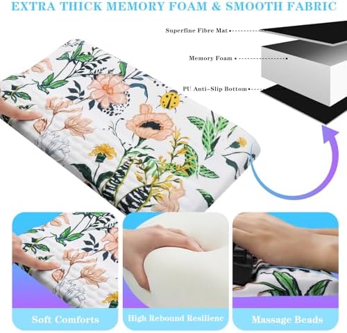 Computer Keyboard Stand with Wrist Rest, Ergonomic Tilted Keyboard Holder - Keyboard Riser with Wrist Pad - Keyboard Tray Support for Office Home - Wild Grass