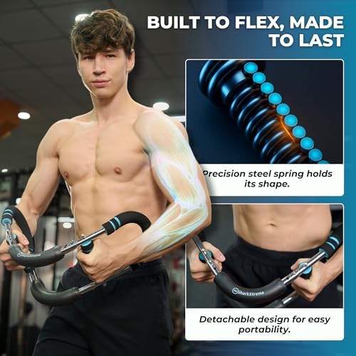 Twister Arm Trainer, Adjustable Power Twister Bar 40-100lbs Resistance & Chest Exerciser, Full Body Strength Training Equipment for Arms, Chest, Shoulders, Core & Legs, Portable Home Gym