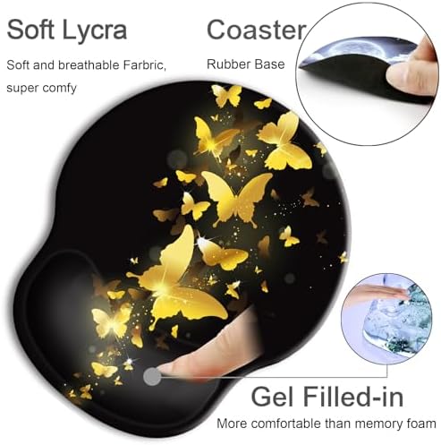 Ergonomic Mouse Pad with Wrist Rest Support,Gel Mouse Pads for Desk