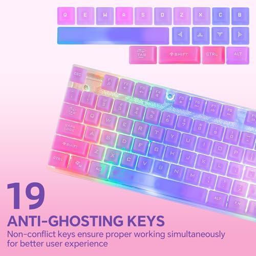 Wired LED Gaming Keyboad and Mouse Combo, 10 RGB Backlit Effects for PC