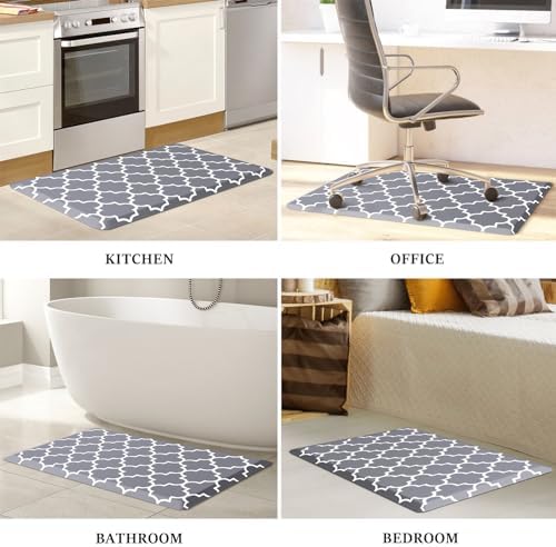 WISELIFE Anti Fatigue Mats for Kitchen Floor, 22" x 36", 4/5 Inch, Grey