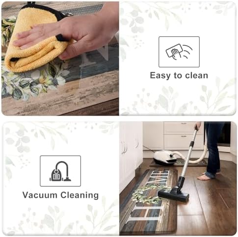 KIMODE Kitchen Floor Mats Cushioned Anti Fatigue Kitchen Rugs Sets of 2