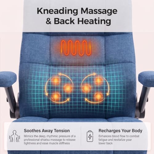 Big and Tall Office Chair with Massage and Heat