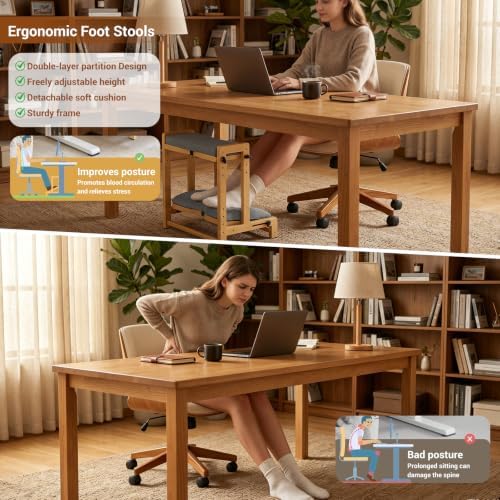 2-Tier Foot Rest Under Desk for Office, Gaming & Study