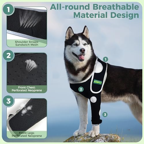 Dog Elbow Brace Front Leg, Shoulder & Elbow Protector Sleeve, L