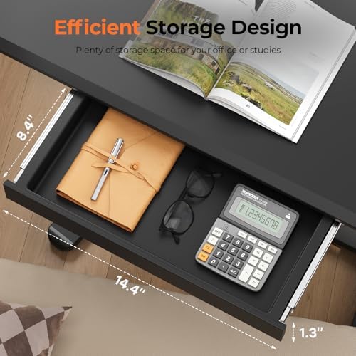 32" Mobile Desk with Drawer, Rolling Standing Desk on Wheels
