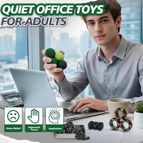 10 Pcs Magnetic Fidget Toys for Adults Teens Metal Sensory Toy Cool Gadgets
